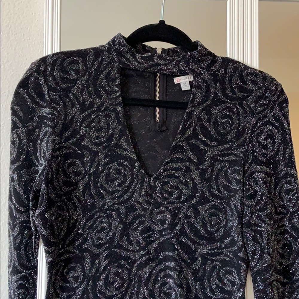 Sparkly long sleeve Guess Bodyconn dress